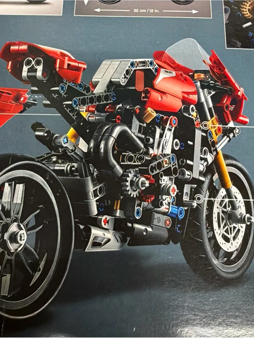 Lego Technic Ducati Panigale V4 Motorcycle in Red and Black